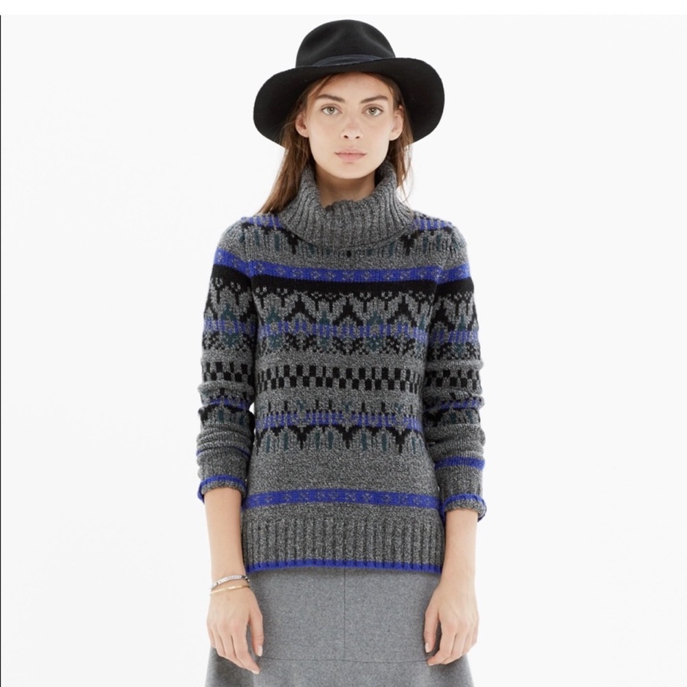 Madewell Iceblock Fair Isle Wool Sweater